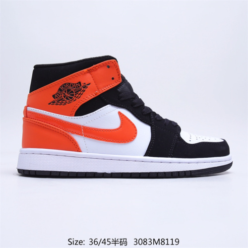 【AJ1】2 Color Air Jordan 1 Mid Size: 36-45 With Box