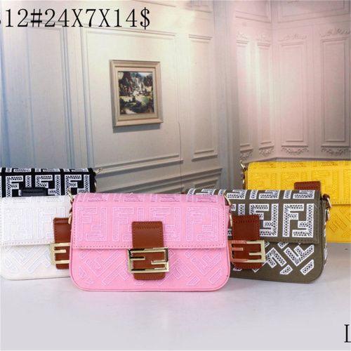 【24*7*14CM】FENDI Flap Handbag Crossbody Bag Optional Gift Box