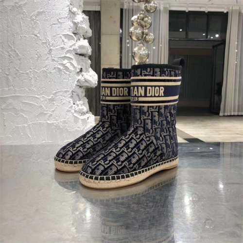 DIOR【3 Color】Plus Fleece Snow Boots Size: 35-40 Top Quality With Box
