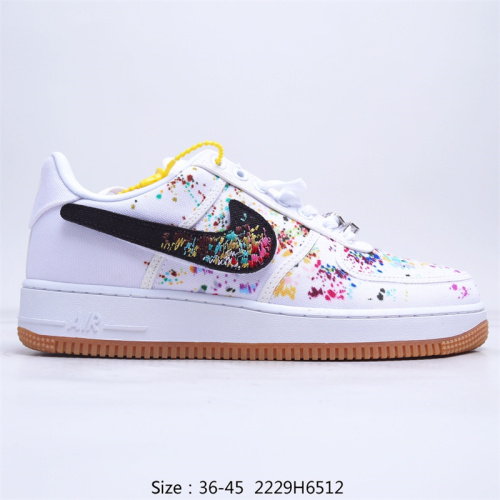 【Travis Scott】2 Color Air Force 1 Low Canvas Fabric + removable LOGO Size: 36-45 With Box
