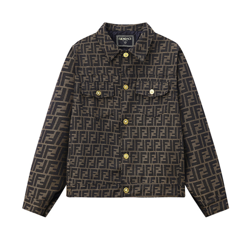 FENDI x VERSACE Co-branded Hot Drill Denim Jacket Asian Size: S-2XL