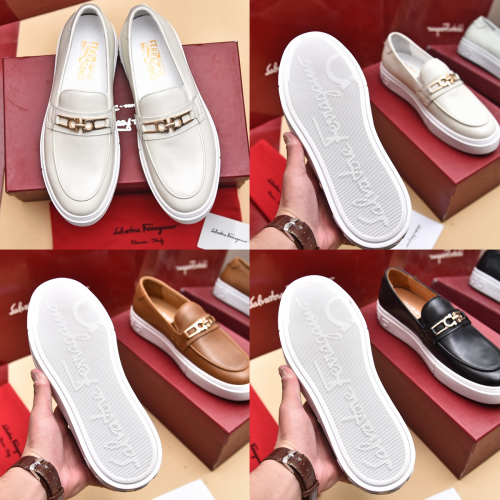 Ferragamo Men's Loafers Top Quality With Box