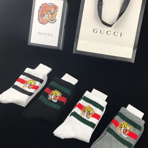 【4 Pairs Boxer】Gucci Socks