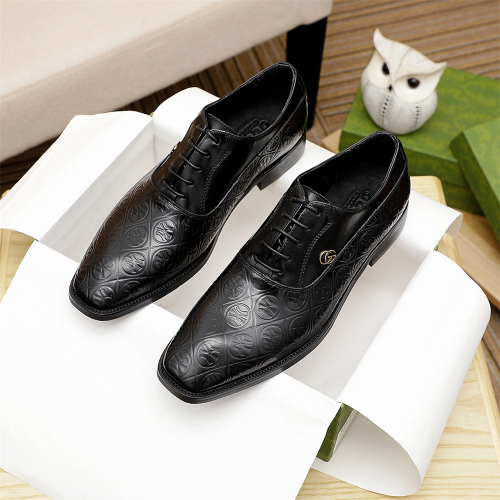 US【6-10】GUCCI【4 Styles】Dress Shoes Top Quality With Box