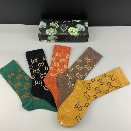【5 Pairs Boxer】GUCCI Socks