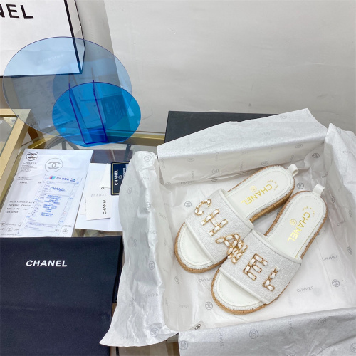 US【5-8.5】CHANEL Women's Low-Heel Slippers With Box