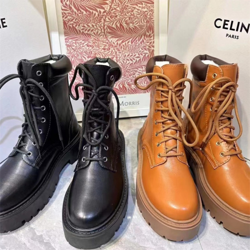 CELINE Martin Boots With Box