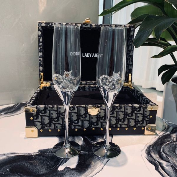 DIOR Glass Cup High Quality With Box