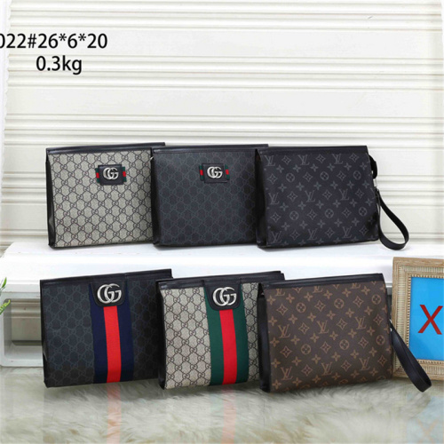 LV GUCCI Men's Clutch Bag Optional Box Size: 26*6*20CM