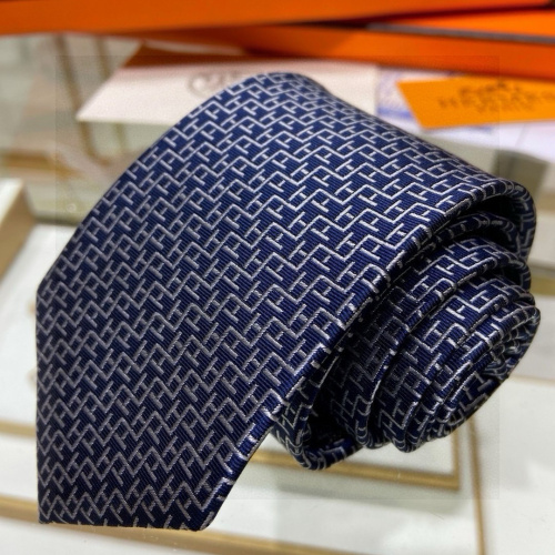 HERMES Jacquard Silk Tie Optional Box