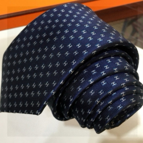 HERMES Jacquard Silk Tie Optional Box
