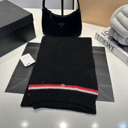 GUCCI Unisex Cap + Scarves + Glove 3-Piece Set No Box