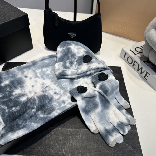 MONCLER Unisex Cap + Scarves + Glove 3-Piece Set No Box
