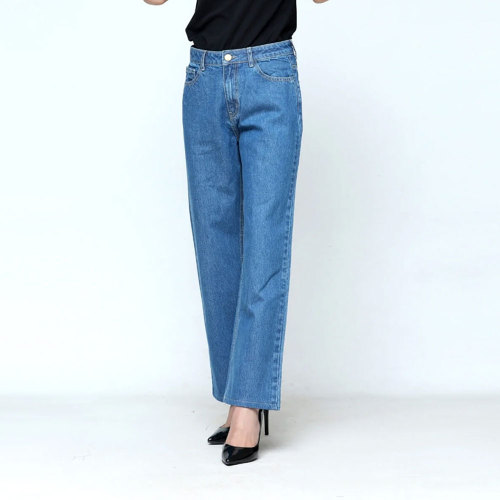 Xhill Women 100% Cotton Jeans Pant's Wide Leg High Quality Women Jeans pants