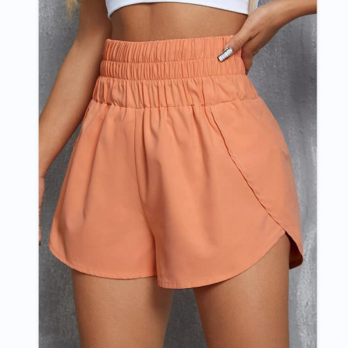 Xhill Summer New Fashion Women Workout Gym Warm-up Shorts High Waist Casual Loose Polyester Spandex Shorts for Women