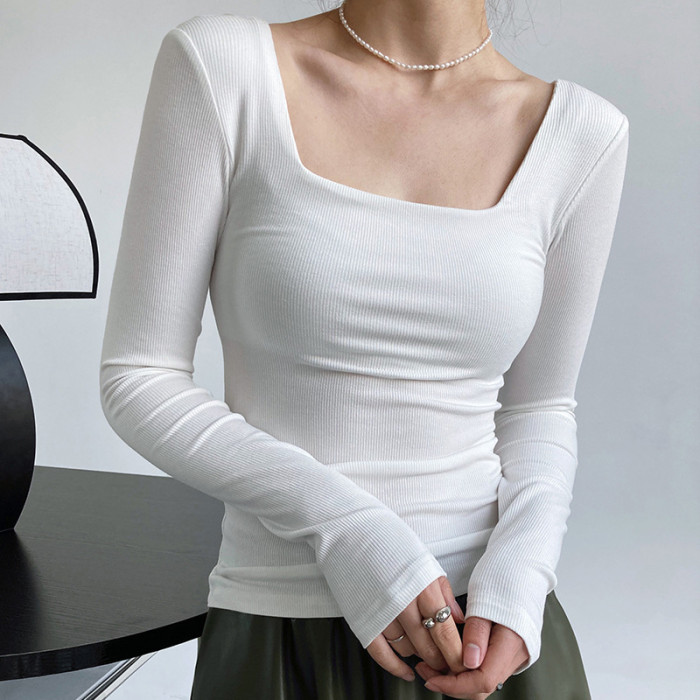Xhill Woman T-Shirt With Logo Crop Top Casual Long Sleeve Women T Shirt Women'S Workout T Shirt Long Full Sleeve