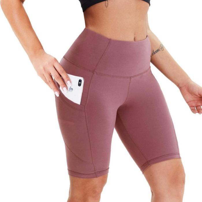 Xhill Wholesale China Supplier Biker Short Leggings Customize Yoga Pants Women High Waist Yoga Spandex Leggings With Pockets For Women