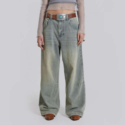 Xhill DiZNEW	wide leg jeans women denim flare jeans Boot Cut blank jeans pants trousers