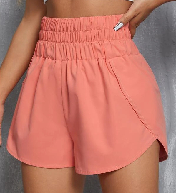 Xhill Summer New Fashion Women Workout Gym Warm-up Shorts High Waist Casual Loose Polyester Spandex Shorts for Women