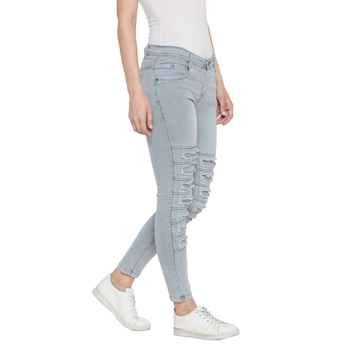 Xhill New Arrivals Denim Pants Women's Blue Color Plain Jeans Cotton Bottoms OEM ODM Wholesale Denim Jeans