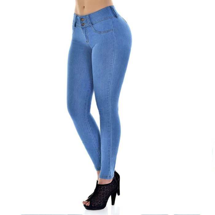 Xhill High Quality Low Price High Waist Sexy Stretchy Ladies Jeans Skinny Leggings Denim Jeans Women