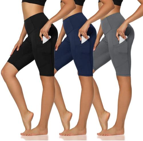 Xhill Wholesale China Supplier Biker Short Leggings Customize Yoga Pants Women High Waist Yoga Spandex Leggings With Pockets For Women