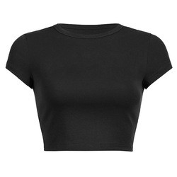 Xhill 2023 Summer Baby Tee Y2k Crop tops Tee Shirt Sexy Thin Blank shirt For Woman 100% Cotton Breathable High Quality plain T-shirt