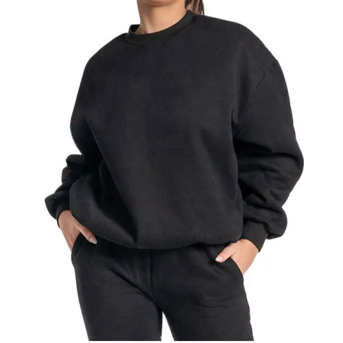 Xhill Custom Print Embroidered Women's Hoodies & Sweatshirts Unisex Crewneck 100% Cotton Streetwear Oversized Hoodie Women