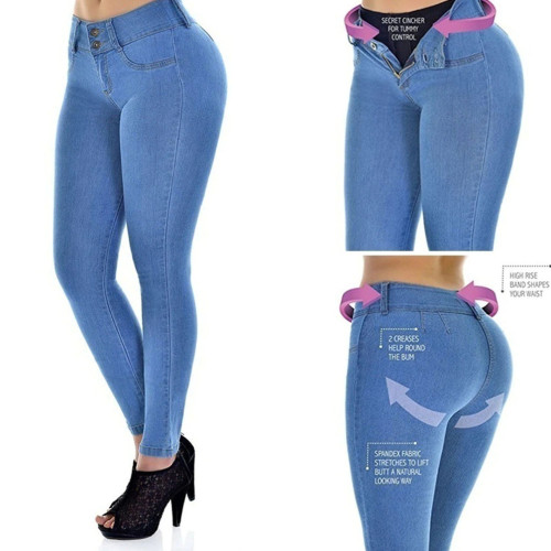 Xhill High Quality Low Price High Waist Sexy Stretchy Ladies Jeans Skinny Leggings Denim Jeans Women