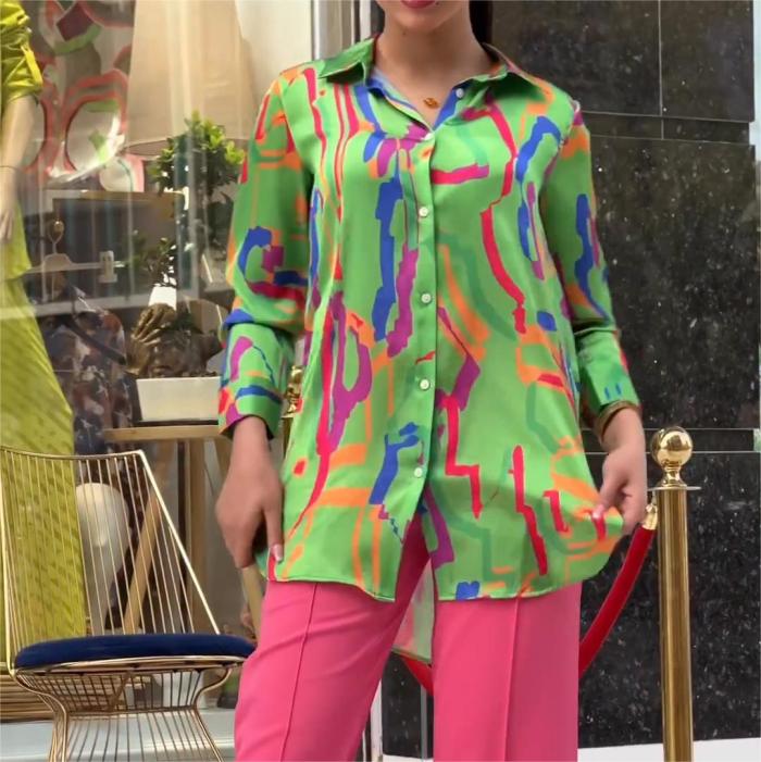 Women Long Sleeve Printed Shirt