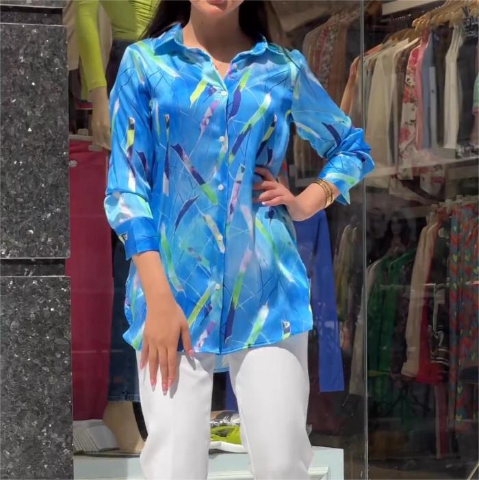 Women Long Sleeve Printed Shirt