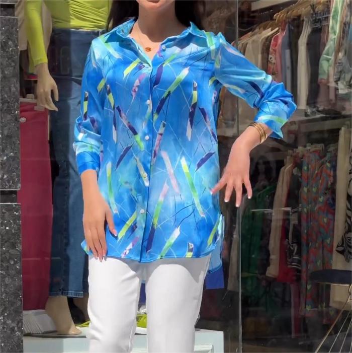 Women Long Sleeve Printed Shirt