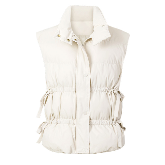 Katie Ermilio Drawstring vest White