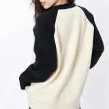 Katie Ermilio Black and white patchwork sweater
