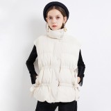 Katie Ermilio Drawstring vest White