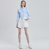 Katie Ermilio  Polo Neck shirt Bule