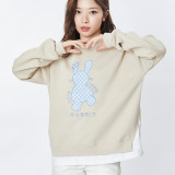 Katie Ermilio  Round Neck fake two hoodies pink