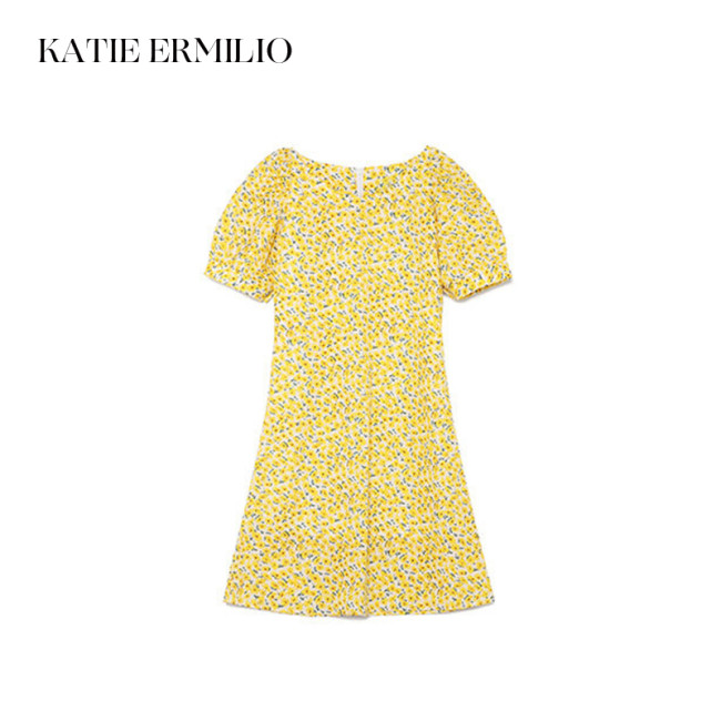 Katie Ermilio small yellow floral dress