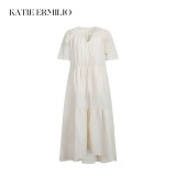 Katie Ermilio beige dress new