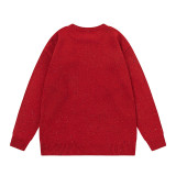 Katie Ermilio Red patchwork sweater