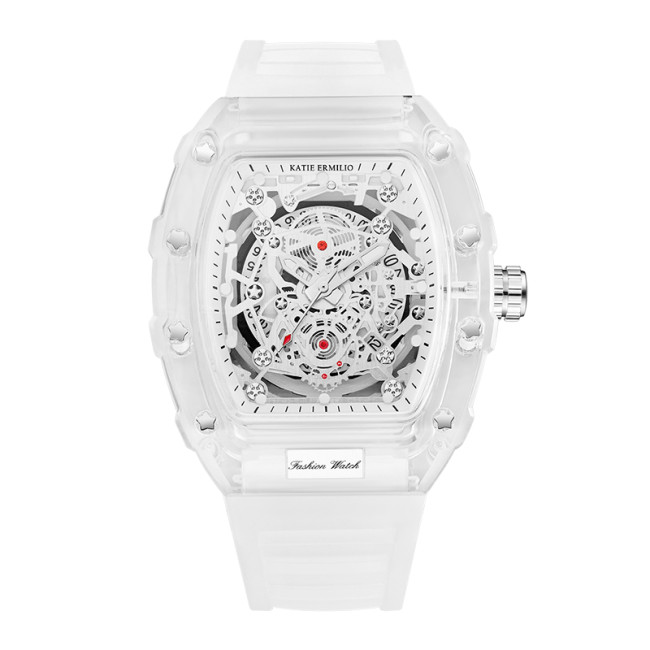 Katie Ermilio White hollow sports watch