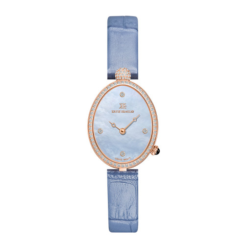 katie Ermilio Smoked blue shell real diamond women's watch