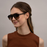 Zurich Oversize Crystal Tortoise Brown