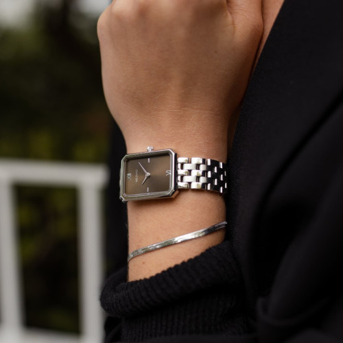 ELEGANCE Watch With Silver Brown Steel