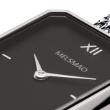 ELEGANCE Watch With Silver Black Woven Steel