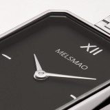 ELEGANCE Watch With Silver Black Steel