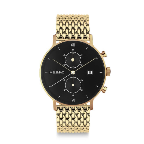 POISE Gold Black Woven Steel