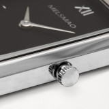 ELEGANCE Watch With Silver Black Mesh