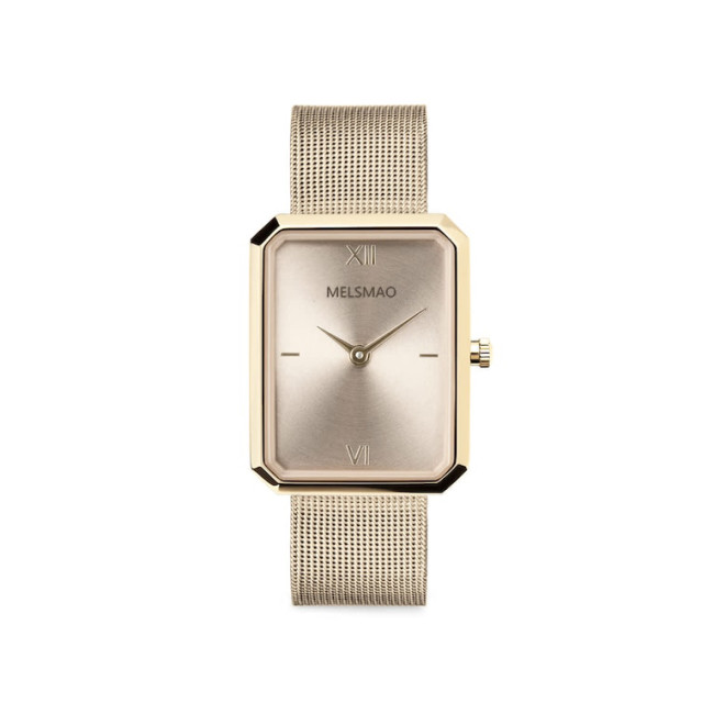 ELEGANCE Watch With Light Gold Cream Mesh