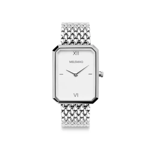 ELEGANCE Watch With Silver Woven Steel